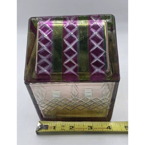 Anthropologie Snowflake House Evergreen & Embers Fragranced Cut Glass Candle - Picture 11 of 16